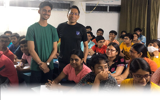 students studying Physics